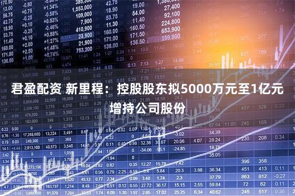 君盈配资 新里程：控股股东拟5000万元至1亿元增持公司股份